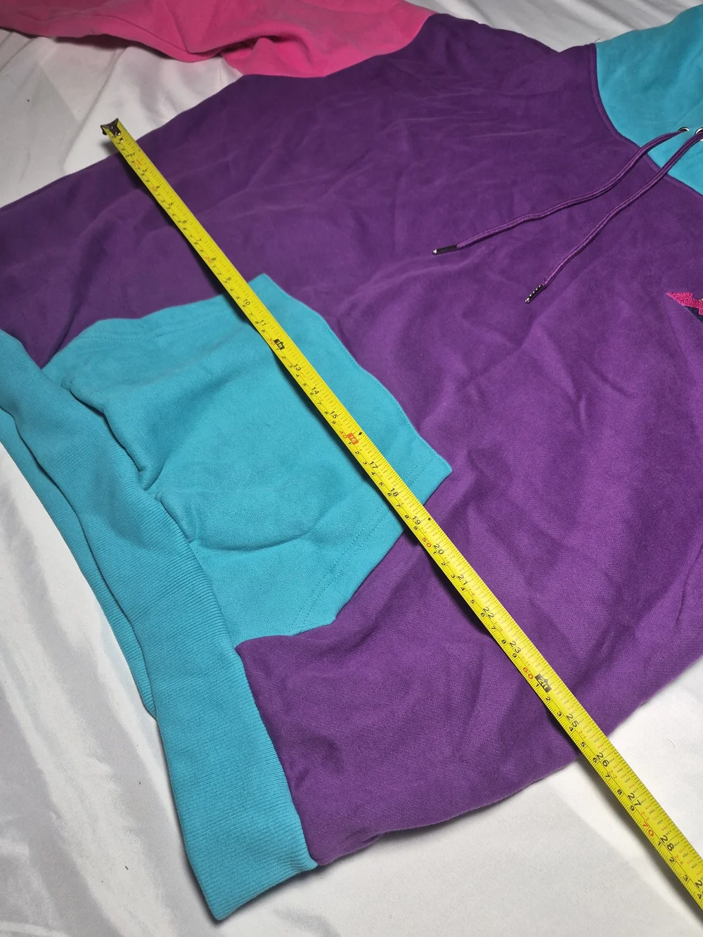 Purpled Pastel Mountain Colorblock Hoodie Size XXL